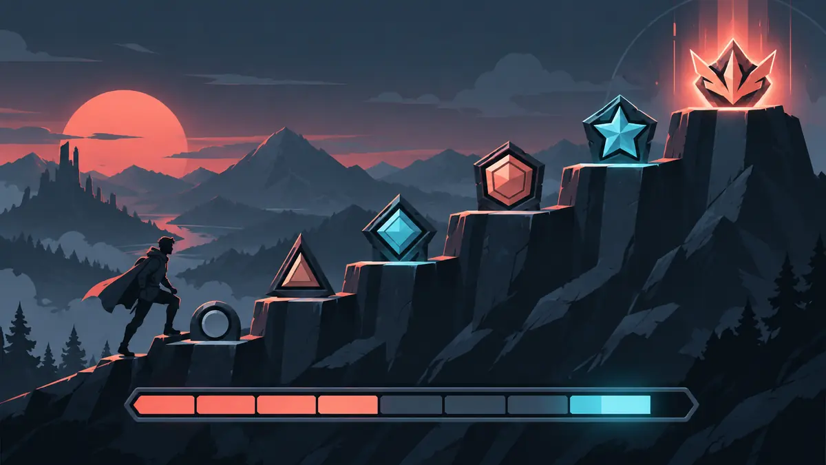 Original illustrated visual for valorant rank progress calculator